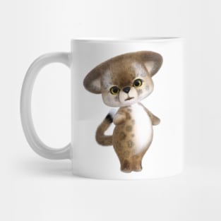 3D rendering of an adorable cheetah Mug